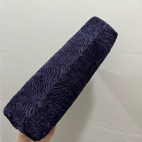 Purple Handmade Real Shearling leather Push Lock Shoulder Bag/Crossbody - Picture 16 of 16